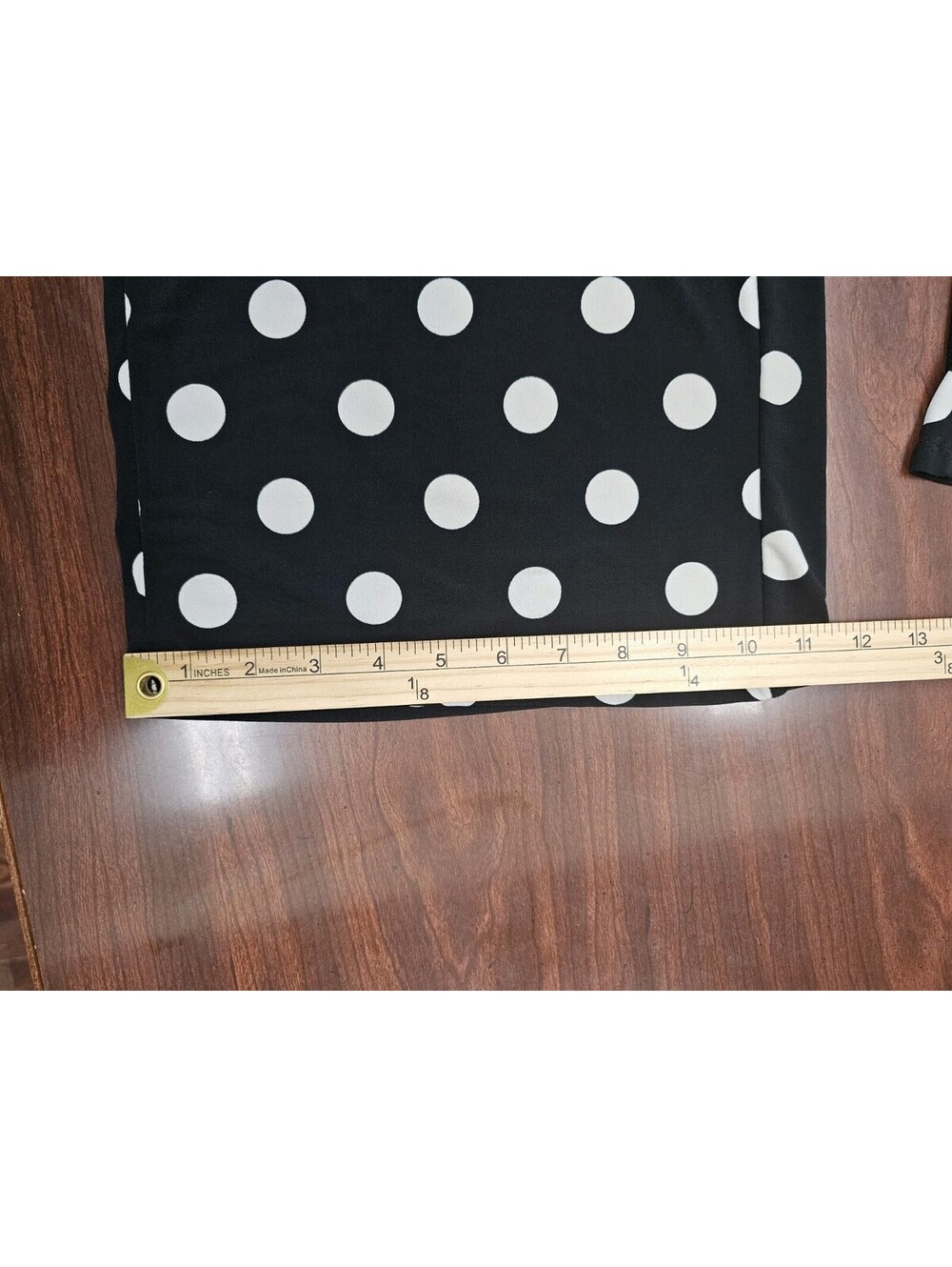 Cato Womens 14/16W Black White Polka Dot Wide Leg Pants Pull On Strecth Palazzo - Picture 10 of 11